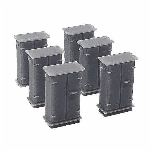 N Scale | Lineside Relay Cabinet - Wide (6 pack)