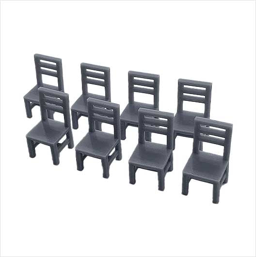 O Scale | Wooden Chair (8 pack)