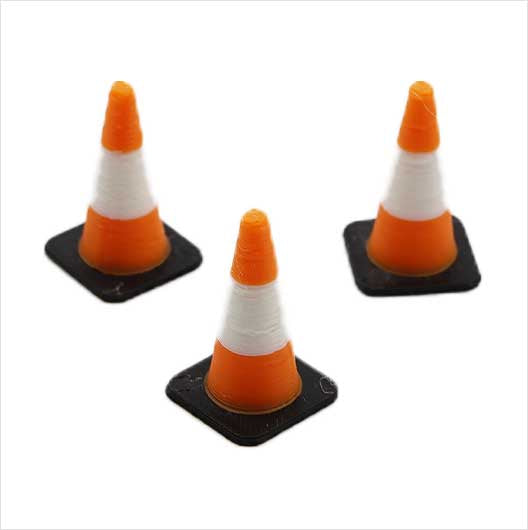 OO Scale | Orange and White Traffic Cone