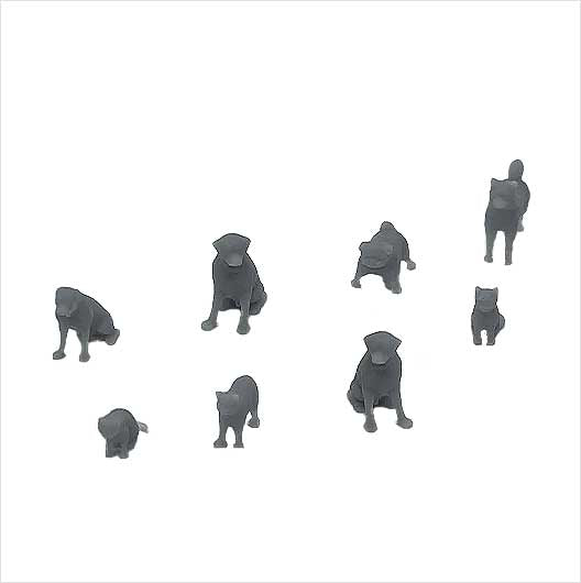 OO Scale | Dogs and Cats (8 pieces)