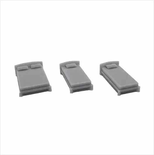 OO Scale | Double / Single Bed - Style 1 (3 pack)