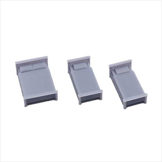 OO Scale | Double / Single Bed - Style 2 (3 pack)