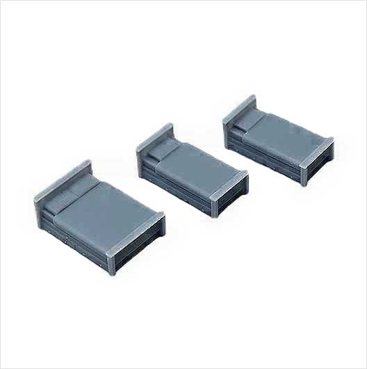 OO Scale | Double / Single Bed - Style 2 (3 pack)