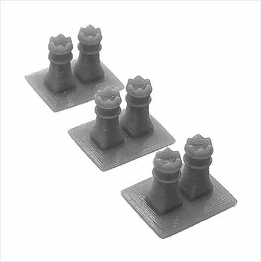 OO Scale | Chimney Pots - Style 4 (3 pack)