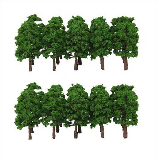 OO Scale | 16 Foot Tree - Dark Green (20 pack)