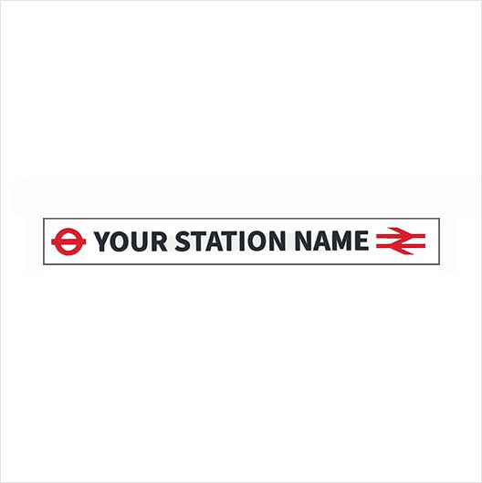 OO Scale | Personalised Station Sign - British Rail / Transport for London