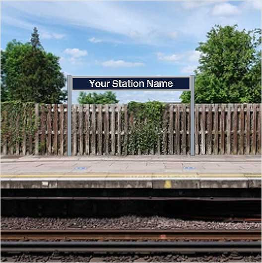 O Scale | Pre-Coloured | Single-Sided Personalised Post-Privatisation Era Station Name Board