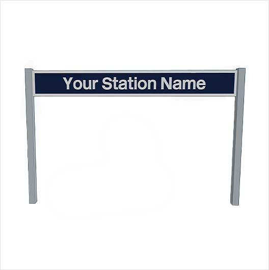 OO Scale | Pre-Coloured | Single-Sided Personalised Post-Privatisation Era Station Name Board