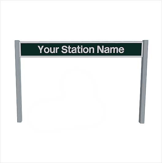 OO Scale | Pre-Coloured | Single-Sided Personalised Post-Privatisation Era Station Name Board