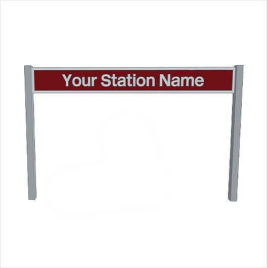 OO Scale | Pre-Coloured | Single-Sided Personalised Post-Privatisation Era Station Name Board