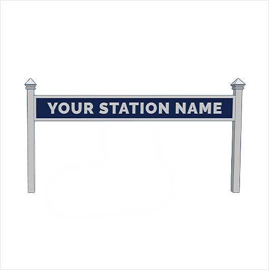 OO Scale | Single-Sided Personalised Steam Era Station Name Board