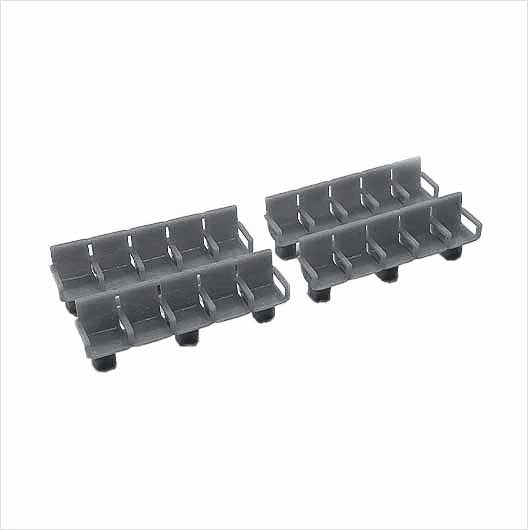 OO Scale | Station Seating - Row of 5 - with Arms (4 pack)