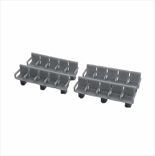 OO Scale | Station Seating - Row of 5 - with Arms (4 pack)