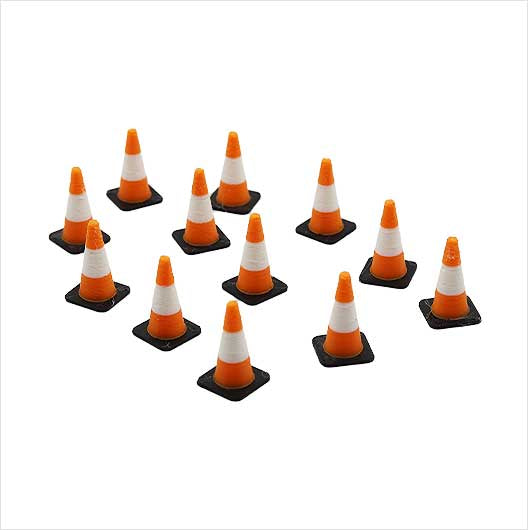 OO Scale | Orange and White Traffic Cone