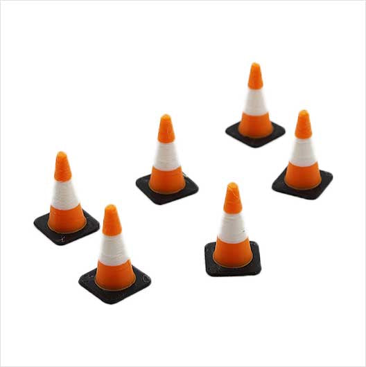 OO Scale | Orange and White Traffic Cone