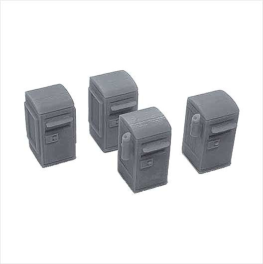 OO Scale | Modern Civic Bin (4 pack)