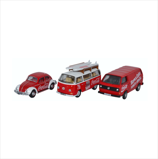 OO Scale | Coca Cola 3 Piece VW Set